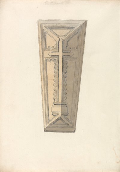 Study of a Coffin Lid from a Norfolk Church by John Sell Cotman